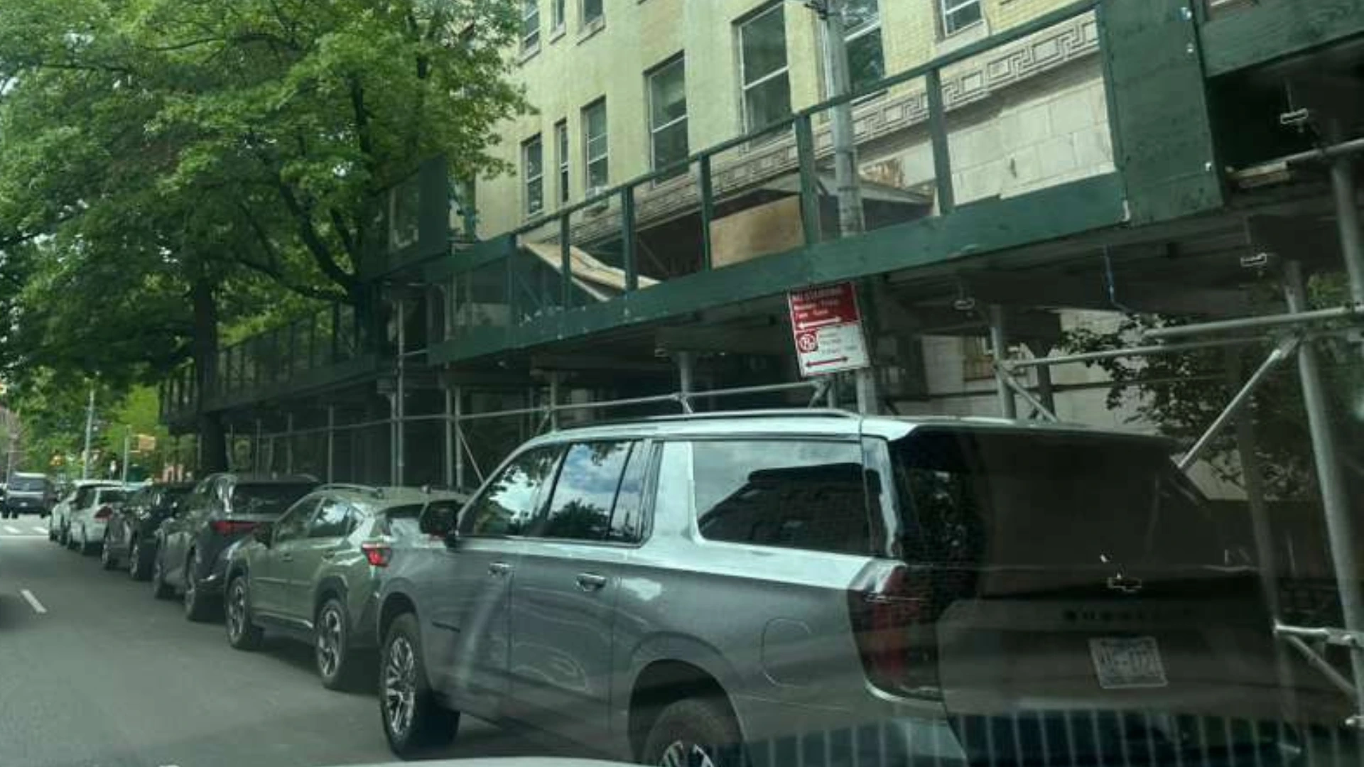 Scaffolding inspection on NYC construction site